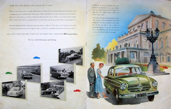 Borgward Isabella Modellprogramm 1955 Automobilprospekt (4170)